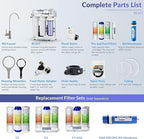 iSpring RCS5T+T20M, 500 GPD Light Commercial Reverse Osmosis Water Filter System with 20 Gallon Pre-Pressurized Tank