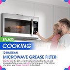 Microwave Filter Replacement 5.12” x 7.64” Fits Frigidaire 5304464105 WB06X10608 GE Microwave Filter - Aluminum Mesh Screen Grease Filter - Filters Air Entering Over the Range Oven Vent Fan (4-Pack)