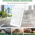 Cabin and Engine Air Filter Fits for VIBE (2009-2010), IM 2016, XD(2008-2014), COROLLA (2009-2019), COROLLA IM (2017-2018), MATRIX (2009-2014), YARIS (2006-2018), Replace for CF10285, CA10190