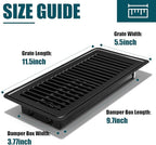 VOISEN Floor Register 4x10, 10 Pack Black Floor Register Vents,Heavy Duty Steel Walkable Floor Vents,Vent Covers for Home Floor