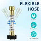 RV Inline Hose Water Filter, NSF Certified Camper Water Filter with Flexible Hose Protectors For RV Garden, Camping Essentials For Reduces Chlorine, Bad Taste, Odor In Drinking Water, 3 Pack SETFEEL