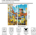 Kids Cartoon Construction Window Curtains, Funny Construction Site Cars and Helicopter Rod Pocket Decorative Windows Curtain for Children Teens Room Decor 63x72in (30% Blackout)