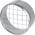 Repa Market Ø4 Inch Duct Cover – Galvanized Steel Round Duct Cap with Mesh Screen – HVAC Exhaust or Intake Vent – Exterior Pipe Air Outlet – Spiral Ventilation Ducting Metal End Plug