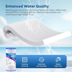 PUREPLUS 5 Micron 10" x 4.5" Whole House Pleated Sediment Filter for Well Water, Replacement Cartridge for GE FXHSC, Culligan R50-BBSA, Pentek R50-BB, DuPont WFHDC3001, W50PEHD, GXWH40L, 3Pack