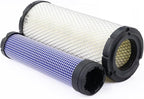 Kefly Inner & Outer Air Filter 11013-7044 11013-7045 Replaces Kawasaki 11013-7019, 11013-7020, Kohler 25 083 01, 25 083 04, Kubota TA040-93220, TA040-93230, John Deere M131802 M131803 (1 pcs)