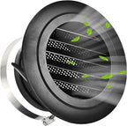 Soffit Vents 6 Inch, Round Exhaust Air Vent Cover with Built-in Fly Screen for Bathroom Kithchen Office Home, Black 1P 150mm