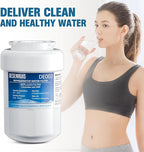 Water Filter Replacement Compatible with GE MWF, SmartWater MWFP, MWFA, GWF, HDX FMG-1, WFC1201, RWF1060, 197D6321P006, Kenmore 9991, Pack of 4, By DESENRUIS