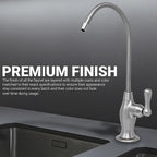 Metpure Non-airgap NSF Certified RO Faucet Reverse Osmosis Drinking Water Filtration System Water Dispenser Spout (Brushed Nickel). Vase Style with Faucet Wrench.
