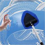 Compatible for Window Scraping Mist Eliminator Microfiber Car Cleaner Telescopic Windshield Cleaning Tools Auto Accessories(Green)