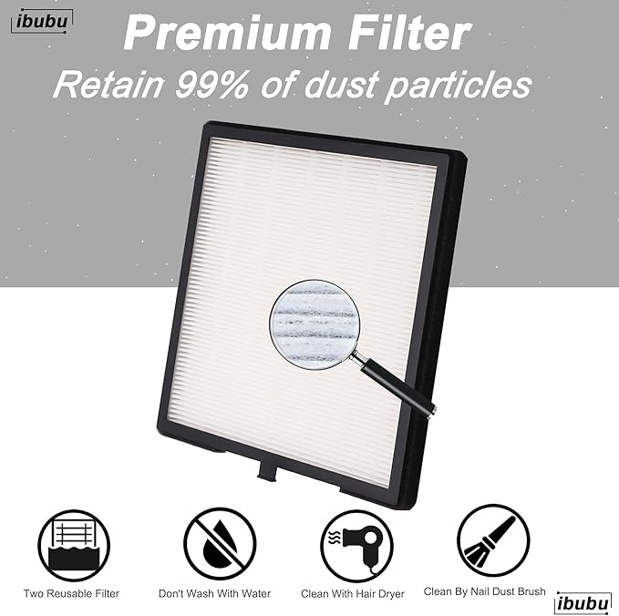 Nail Dust Collector Replacement Filters,1 Pack Nail Tech Dust Collector Filter Square for Electric Nail Dust Collector Machine Manicure Store
