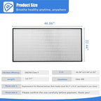 FFU,HEPA H14 LaminarFlowHoodFilterReplacement Kit 1 piece,Updated Fan Filter UnitcompatiblewithLaminarFlowHood FFU 46.2”x22.6”,100/ISO level 5,Mushroom with Safety Lock