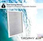 | Merv 8 | Washable Furnace Filter | Lifetime HVAC & Furnace Air Filter | Washable | Superior particle-holding Ability | Premium Quality Aluminum | 16x16x1