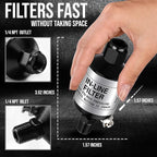 LE LEMATEC Air Compressor Water Separator - 1/4 NPT Inline Moisture Trap, Air Dryer for Pneumatic Tools, HVLP Spray Paint Gun & Airbrush with Easy Drain Valve, AI303 (Pack of 2)