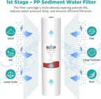 SimPure Whole House Water Filter Cartridges 5 Micron 20" x 4.5" PP+CTO+GAC/KDF 3-Stage Sediment Carbon and Heavy Metal Filter Set, for DB20P-3KDF, WGB32B-KS, DGD-5005-20, FC25B, 1 Set