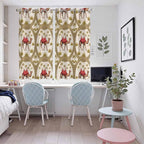 2 Panel Kitchen Cafe Curtains, Camels Palm Trees Sunlight Filtering Nature Air Through, Window Decor Tier Curtains for Living Room 104W x 72L inch Desert Date Coconut Trees Leaves Cords Beige
