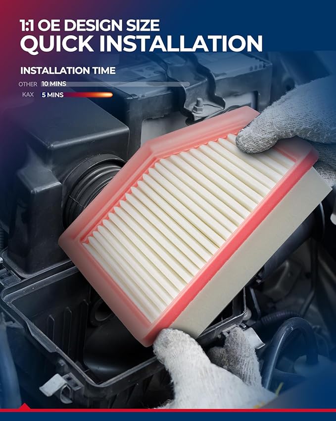KAX Engine Air Filter, CA12967 Replacement for Nissan Rogue 2021 2022 2023 2024, Mitsubishi Outlander 2022 2023 2024, Advanced Air Filter Media, Increased Acceleration, 2 Pack