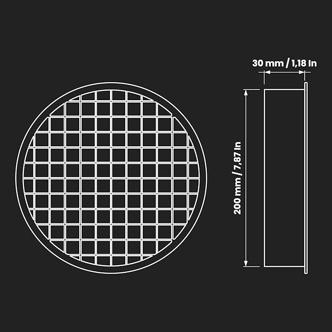 Repa Market 8 x 8 Inch Duct Cover – Galvanized Steel Round Duct Cap with Mesh Screen – HVAC Exhaust or Intake Vent – Exterior Pipe Air Outlet – Spiral Ventilation Ducting Metal End Plug