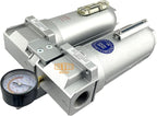 1" NPT SUPER DUTY Industrial Grade 2 Stages Coalescing Filter Desiccant Dryer System For Compressed Air Lines, Metal Bowls, Great For Paint Spray And Plasma Cutter