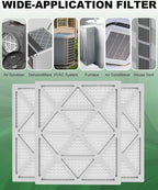 20x24x1 Air Filter 6 Pack, Durable MERV 8 Pleated Home HVAC AC Furnace Filters, Lightweight Compact Air Conditioner Filter Replacement