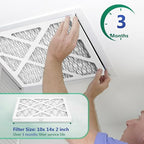 6 Pack Updated 10x14x2 Air Filter, pertain Merv 11 HVAC Pleated A/C Furnace Filters (Actual Size: 9.5x13.5x1.75)
