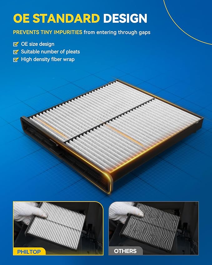 PHILTOP Cabin Air Filter,CF11811 Compatible with 2013-2024 Mazda CX-5, 2014-2018 3, 2014-2021 6