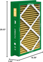 Filterbuy 20x30x5 Air Filter MERV 11 Superior Pet & Allergy Defense (2-Pack), Electrostatic Pleated HVAC AC Furnace Filters Replacement for Honeywell Return Grille (Actual Size: 18.38 x 28.63 x 3.69)
