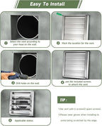 4" Metal Dryer Vent Cover Outside with Pest Guard Screen, 304 Stainless Steel Outdoor Exterior Wall Air Vent Cover with 6 Screws and Rubber Gasket for Bathroom Exhaust Vent Office Home