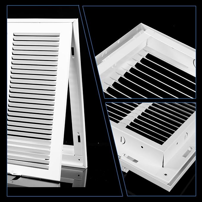 24x12 Return Air Grille [Duct Opening Size],Return Air Vent Cover for Wall Or Ceiling,Steel Return Air Filter Grilles Removable Face/Door for 1 Inch Filters (24"W x 12"H [Duct Opening])