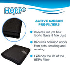 HQRP 1x Activated Carbon Filter Pad Cut To Fit Air Filter Roll for Improved Filtration - Universal Carbon Sheet for Air Purifier, Furnace, AC, Range Hood, 3D Printer, and Odor/VOC Control