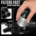 LE LEMATEC Air Compressor Water Separator - 1/4" NPT Inline Filter & Air Line Water Separator for Air Compressor, Moisture Trap Paint Gun Filter for Pneumatic Tools & Plasma Cutters, AI303