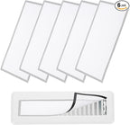 YOKIVE 6 Pcs Magnetic Floor Vent Covers, Floor Register Cover PVC Mesh Air Vent Screen Filters, Great for Home Floor, Wall, Ceiling, Catch Debris Hair Dust (White, 15-Inch x 8-Inch)