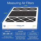 Nordic Pure 20x25x5 (Actual Size: 19 7/8 x 24 7/8 x 4 3/8) Honeywell/Lennox Replacement Odor Reduction Merv 8 Filter 1 PK