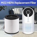 M02 Replacement Filter Compatible with Mooka M02 Air Purifier, M02 H13 True HEPA and Pre-Filter 3-in-1 High-Efficiency 3 Stages Filtration, 2 Pack
