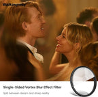 Walking Way 82mm Split Halo FX Prism Lens Filter, Rotating Half-Frame Blur & Halo Effect Filter for Portraits, Creative Photography & Video, Durable Optical Glass