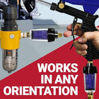 LEMATEC Compressed Air Dryer with Desiccant Filter System - Removes Oil, Water & Moisture for Pneumatic Tools, HVLP Paint Spray Guns - 150 PSI, 22 CFM Flow Rate - 1/4"