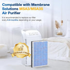 JORAIR MSA3/MSA3S HEPA Replacement Filter Compatible with Membrane Solutions MSA3 and MSA3S Device, 3-Stage HEPA Filter, 1 Pack