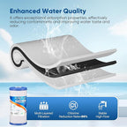 PUREPLUS 5 Micron 10" x 4.5" Whole House FXHTC Sediment and Carbon Water Filter Replacement Cartridge for GXWH40L, GXWH35F, GNWH38S, RFC-BBSA, WRC25HD, PP10BB-CC, RFC-BB, WFHD13001, 4Pack