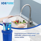 ICEPURE 5 Micron 10”*4.5'' Whole House Sediment String Wound Water Filter Replacement filter for 84637, WPX5BB97P, PC10, 355214-45, 355215-45, WP10BB97P, WP5BB97P, 4PACK