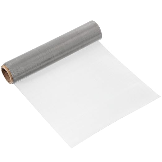 uxcell 60 Mesh 118" x 10" Woven Wire Mesh, 304 Stainless Steel Air Vent Filter Screen, Window Screen Mesh for DIY Projects Vents Cover Filtration Animals Fence