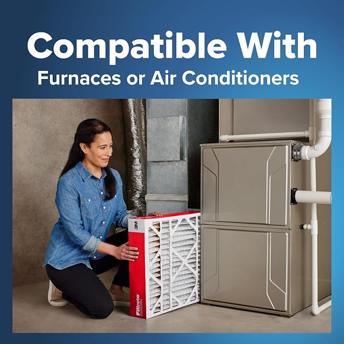Filtrete 20x25x6 AC Furnace Air Filter, MERV 11, MPR 1000, Fits AprilAire Space-Gard, Micro Allergen Defense, Electrostatic Air Cleaning Filter, 2-Pack (Actual Size 19.50 x 24.50 x 5.75 in)