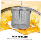 BESTOYARD Stainless Steel Seasoning Filter Portable Infuser for Soup and Tea Reusable Kitchen Strainer for Home Cooking and Seasoning Extraction