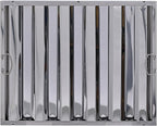 25" x 20" Stainless Steel Commercial Hood Filter – Dishwasher Safe, Welded Baffle Grease Trap with Drop Handles – Easy Installation & Durable Grease Fire Prevention Filter