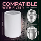 AquaHomeGroup Vitamin C + E + A Shower Filter Replacement Cartridge with Aroma Granules (Rose) - Removes Chlorine, Supports Skin & Hair Health - Compatible with Similar 15 20 Stage Filters