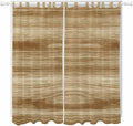 Light Brown Wood Grain Living Room Curtains 96 Inch Length, Window Curtains Tab Top, Western Farmhouse Barn Door Light Filtering Window Treatments Drapes 52"x96" 2 Panel