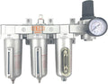 1/2" NPT HEAVY DUTY Industrial Grade 4 Stages Filter Coalescing Desiccant Dryer Regulator System For Compressed Air Lines, Metal Bowls, Great For Paint Spray And Plasma Cutter (MANUAL DRAIN)