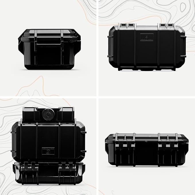 Evergreen 57 Waterproof Dry Box Protective Case with Pick & Pluck Foam - Travel Safe/Mil Spec/USA Made - for Cameras, Phones, Hiking, Boating, Water Sports, Action Cams (Black)