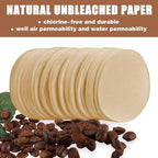 CEYAZYE 200 PCS Round Coffee Filter Paper, 56 mm Disposable Coffee Filters, Moka Coffee Pot Filter for Espresso Machine Portafilter Moka Pot, Quality Material Paper Fiber Heat Resistance