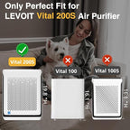 Vital 200S-P Pet Care Replacement Filter for LEVOIT Vital 200S and Vital 200S-P Air Purifier, Vital 200S Pet Care Filter, Vital 200S-RF-PA (LRF-V201-YUS), Yellow, 2 Pack