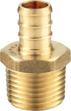 30 PCS EFIELD Pex Barb Crimp Brass Fittings 1/2 inch x 1/2 inch NPT Male Adapter, ASTM F1807,(PEX1807017-30PCS)