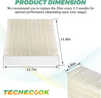 Techecook 1043 Super Humidifier Wick Filters (4 Pack) Replacement for Essick AirCare Evaporative Humidifiers EP9500 EP9700 EP9800 831000 821000 826000 826800 and Bemis Space Saver 800 8000 Series
